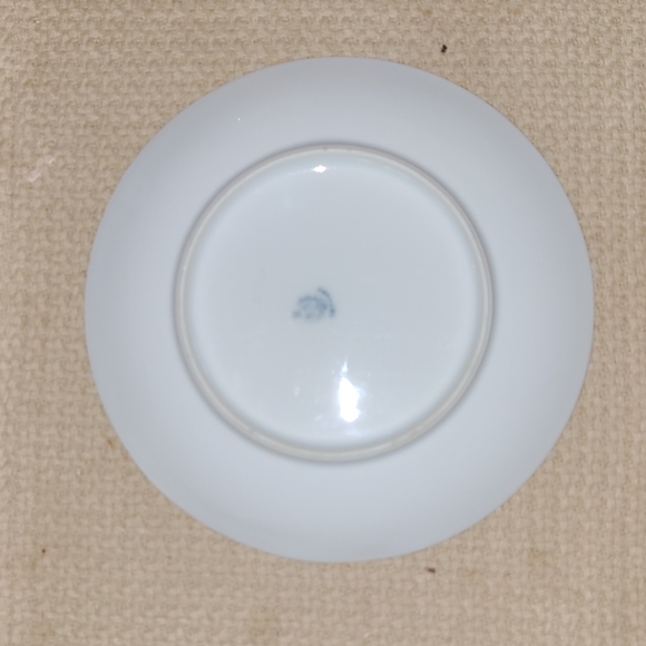 Vintage RS Germany Floral Pink Roses Dessert Bread Plates Green Ombre Pre-WWII - Picture 3 of 12